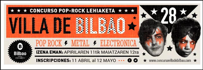 Inscripción Concurso Pop-Rock Villa de Bilbao 2016
