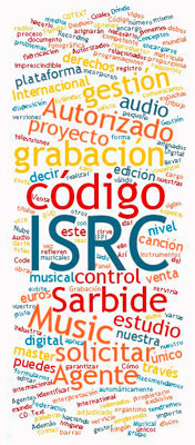 Código ISRC nube de palabras
