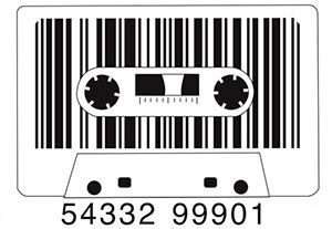 cassette con código de barras
